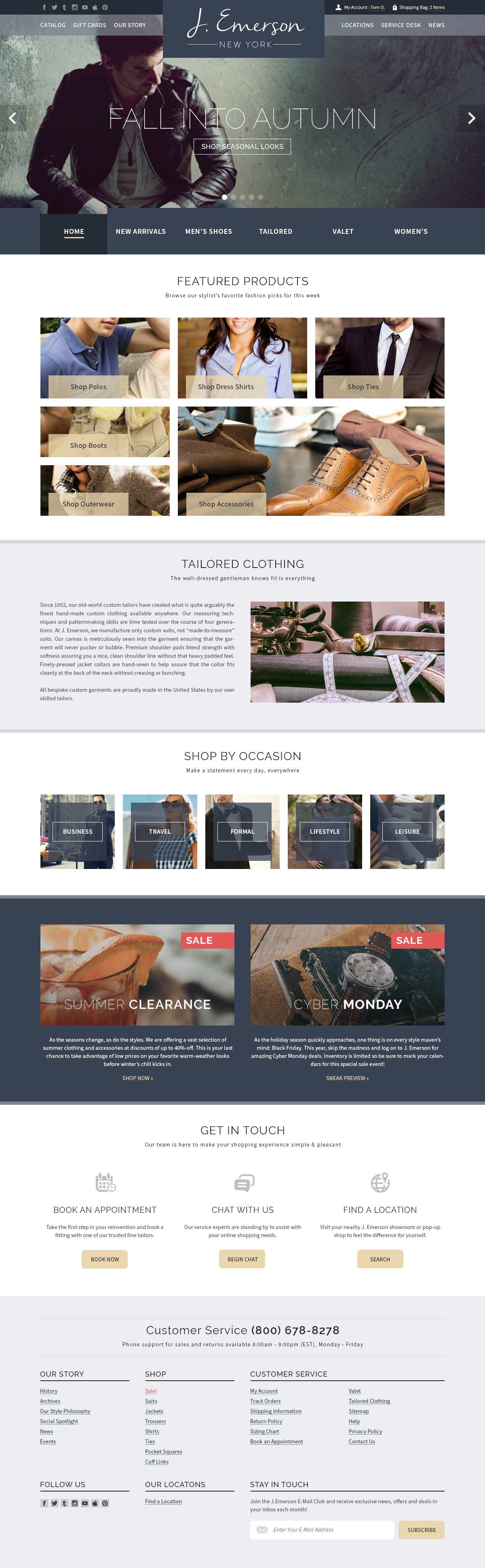 E-Commerce Homepage Design